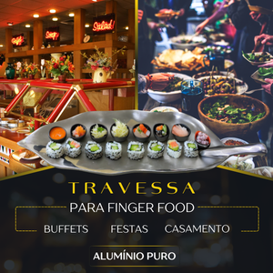 Travessa Folha Turim Aluminio - A Gourmet