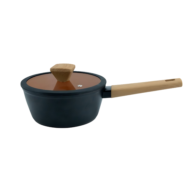 Panela Antiaderente N18 Com Tampa Terracota - A Gourmet Hover Image