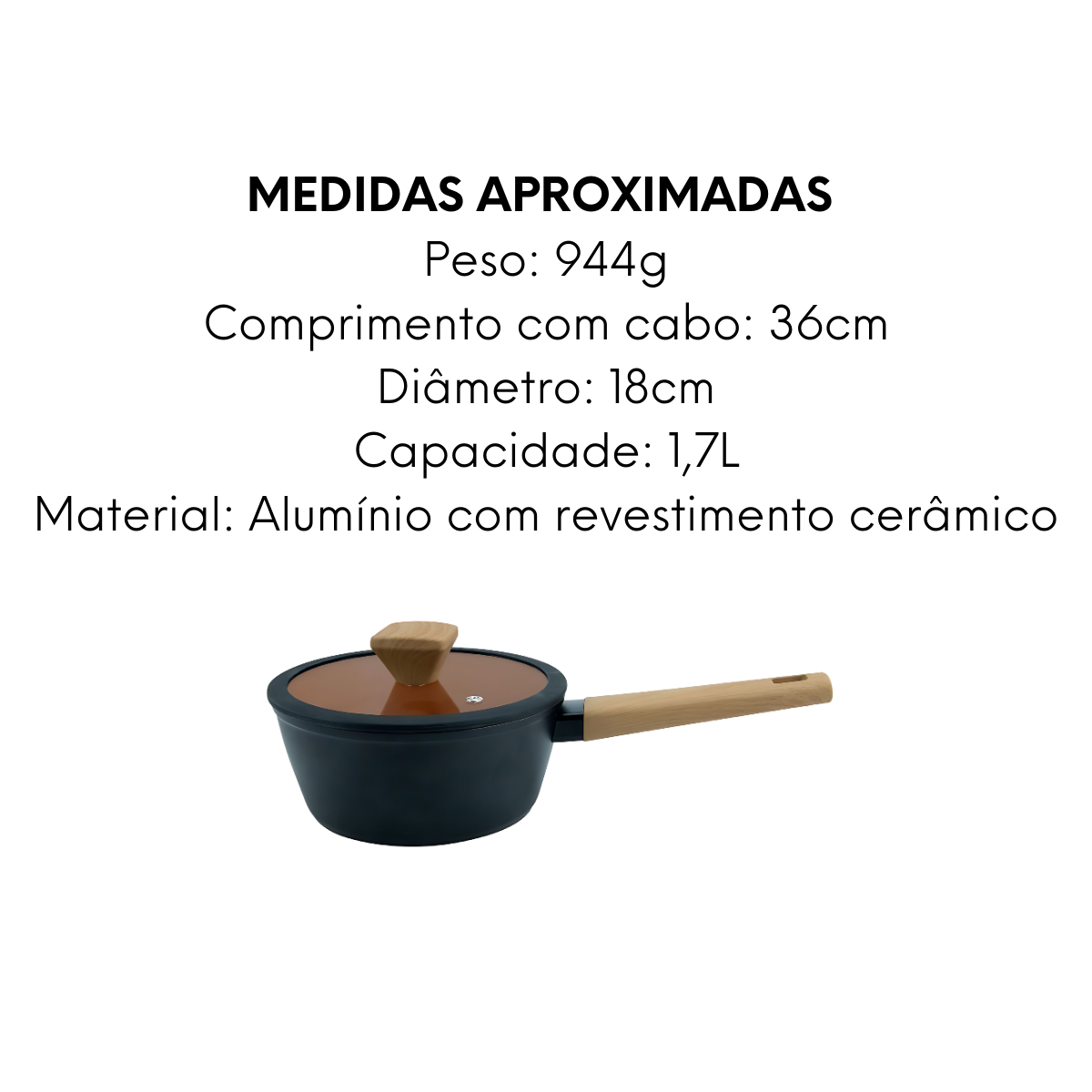 Panela Antiaderente N18 Com Tampa Terracota - A Gourmet