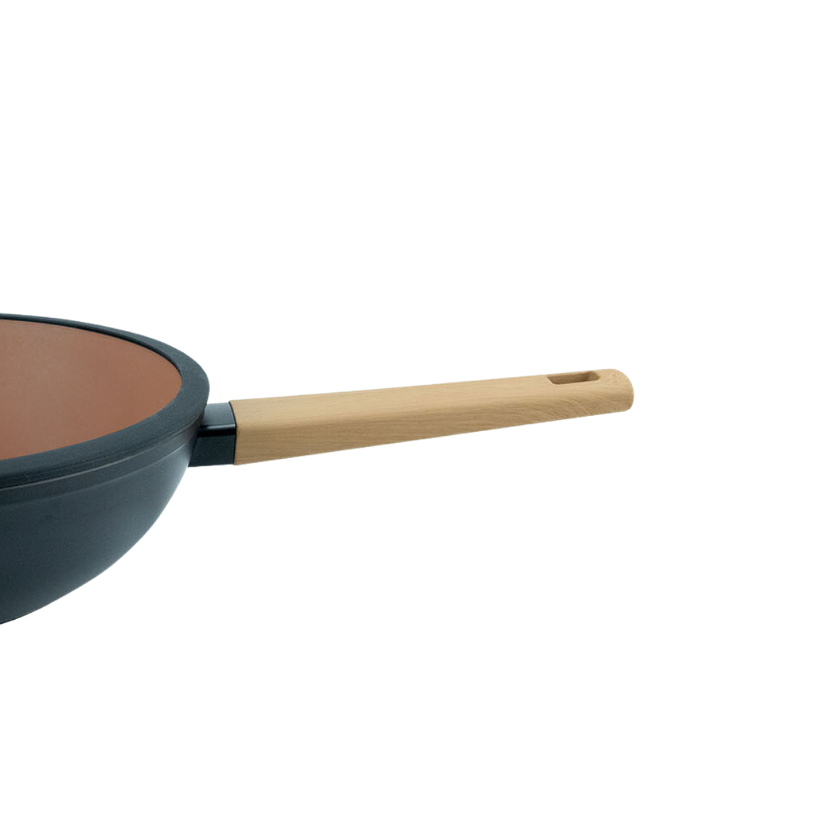 Wok Antiaderente Terracota Com Tampa - A Gourmet