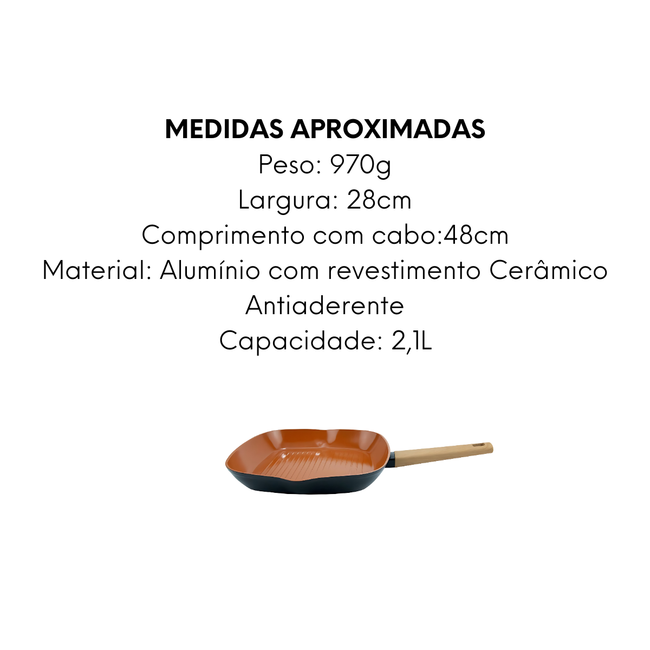 Grill Antiaderente Terracota N28 Main Image