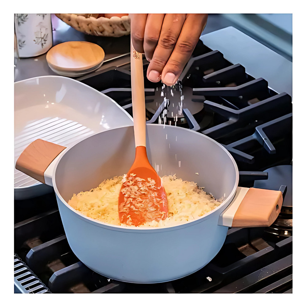 Caçarola Antiaderente Cinza Revestido Cerâmica - A Gourmet