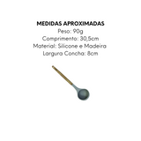 Concha Silicone Cabo Madeira Fracalanza