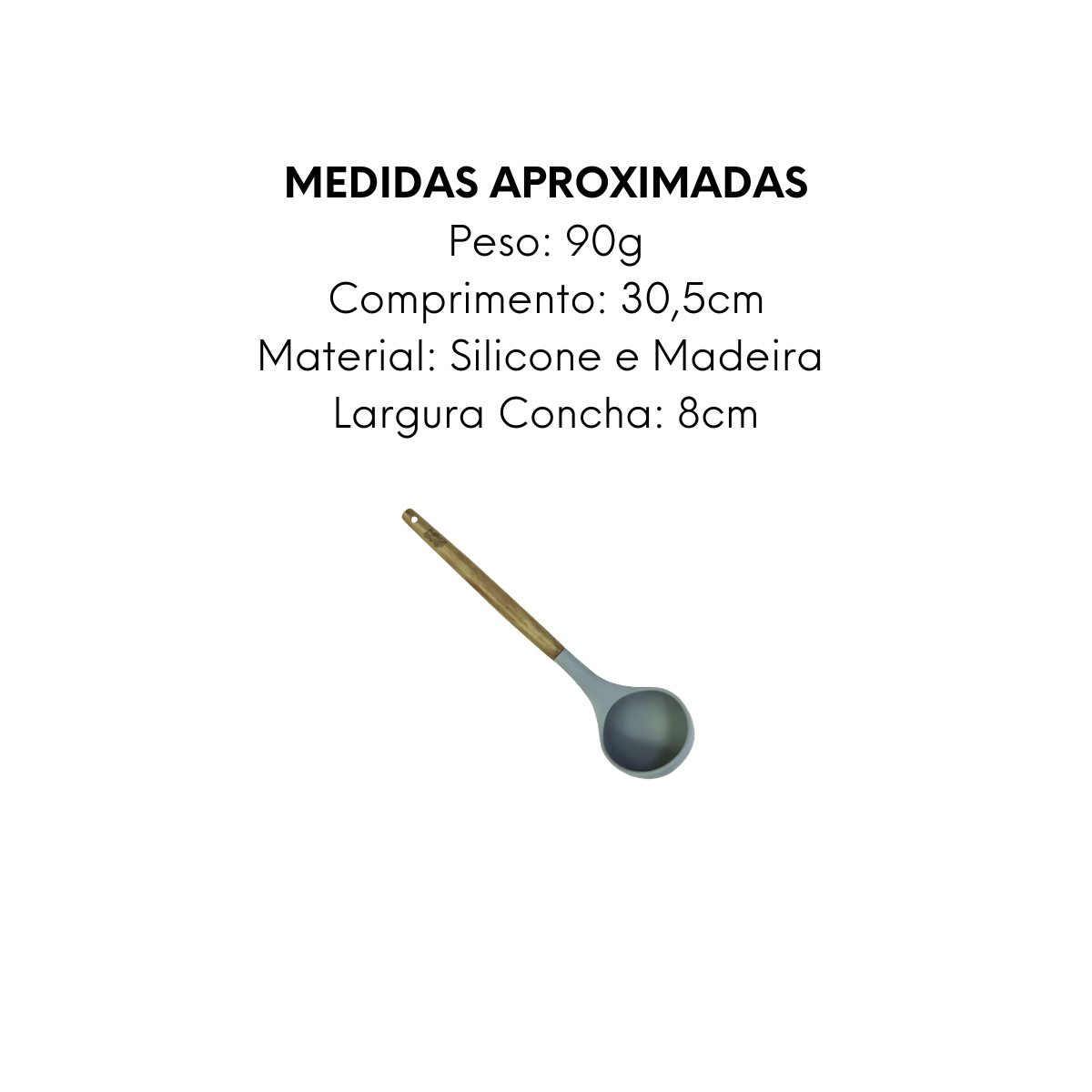 Concha Silicone Cabo Madeira Fracalanza