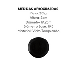 Prato de Sobremesa Meridional preto Redondo - A Gourmet
