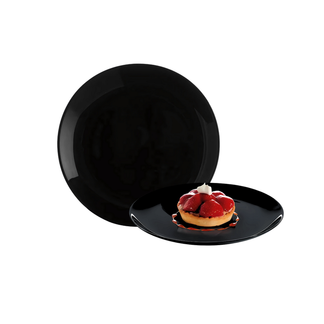 Prato de Sobremesa Meridional preto Redondo - A Gourmet Hover Image