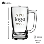 Kit 50 Caneca Chopp 340ml Personalizado