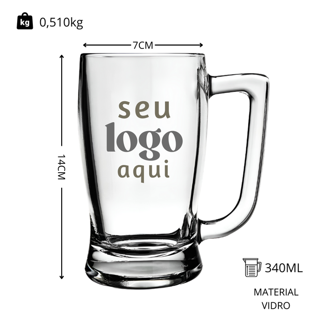 Kit 50 Caneca Chopp 340ml Personalizado Main Image