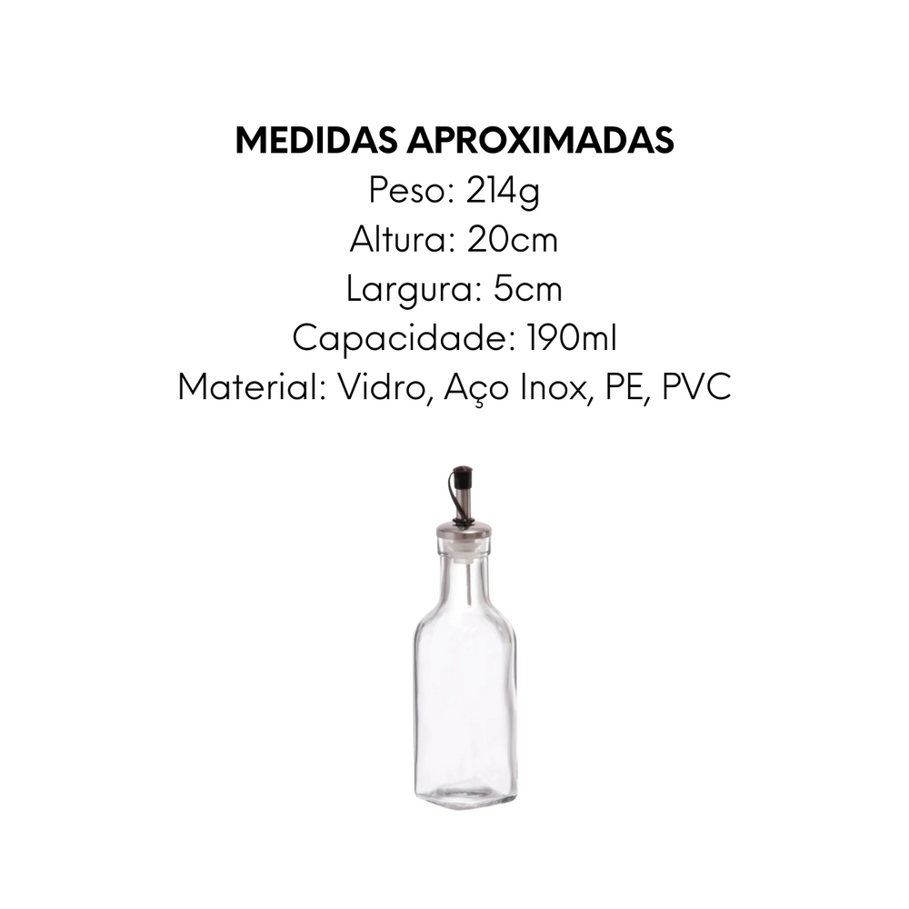 Galheta Firenze 190ml de Vidro A Gourmet