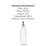 Galheteiro Firenze 530ml de Vidro Etilux