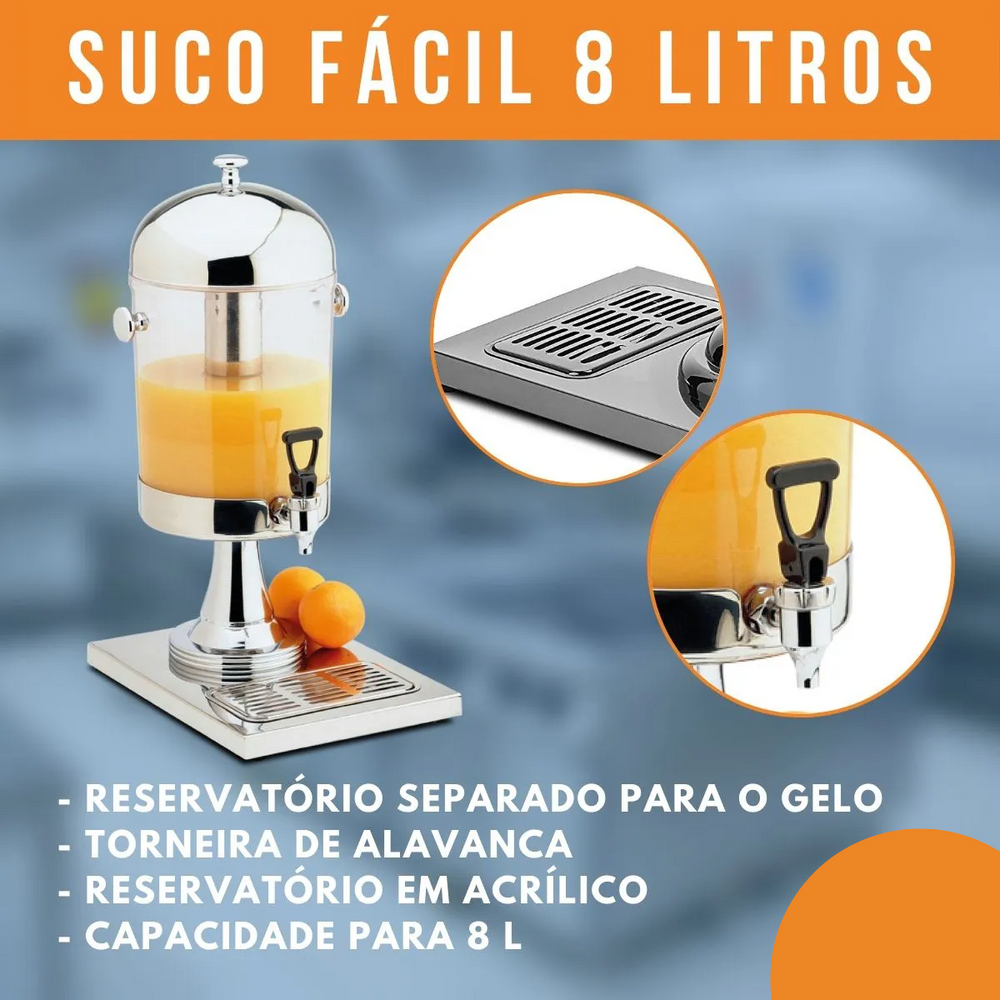 Suqueira Dispenser de Suco 8L GP