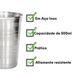 Copo em Aço Inox 500ml - A Gourmet
