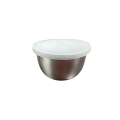 Mini Tigela em Aço Inox Redonda Com Tampa - A Gourmet