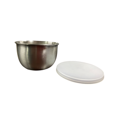 Mini Tigela em Aço Inox Redonda Com Tampa - A Gourmet