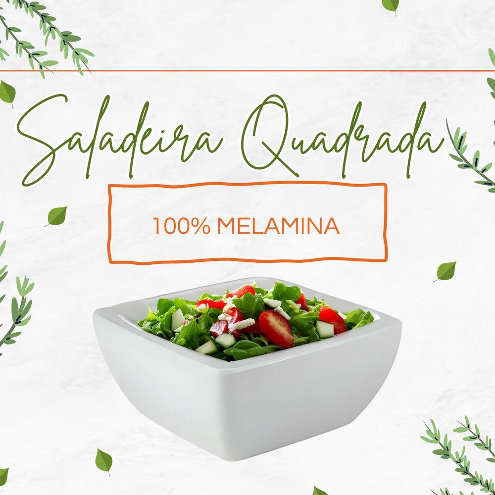 Saladeira Melamina Quadrada 9cm - A Gourmet