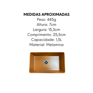 Travessa Buffet de Melamina 1/3 Terracota - A Gourmet
