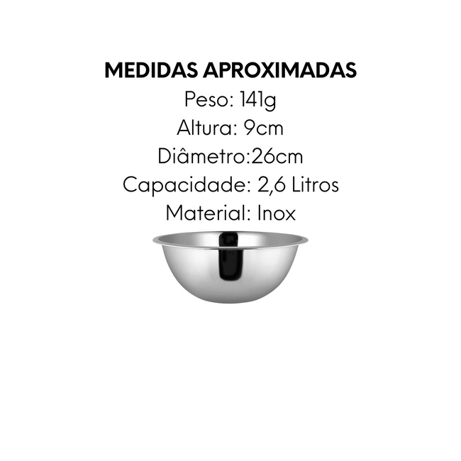 Tigela Bowl Fundo de Aço Inox Main Image