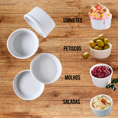 Ramequim Branco de Polipropileno 70ml - A Gourmet