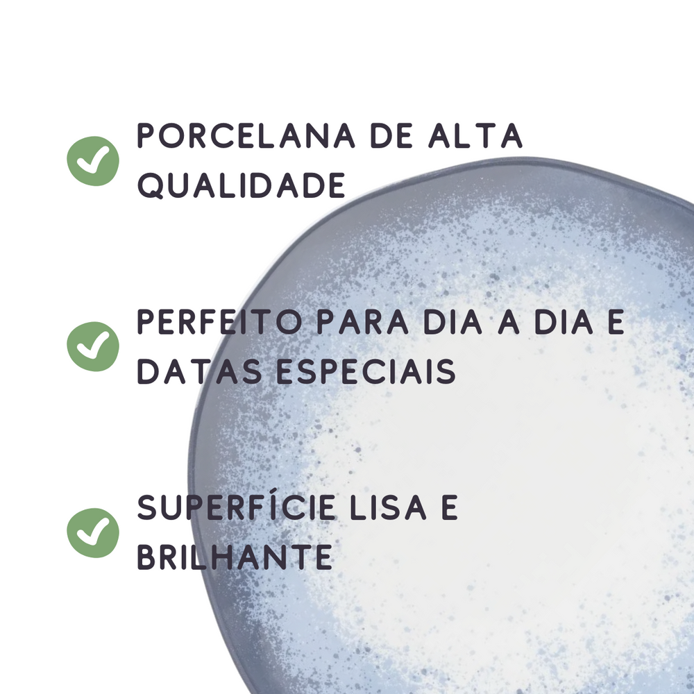 Prato raso galápagos oxford Oxford Pratos Rasos