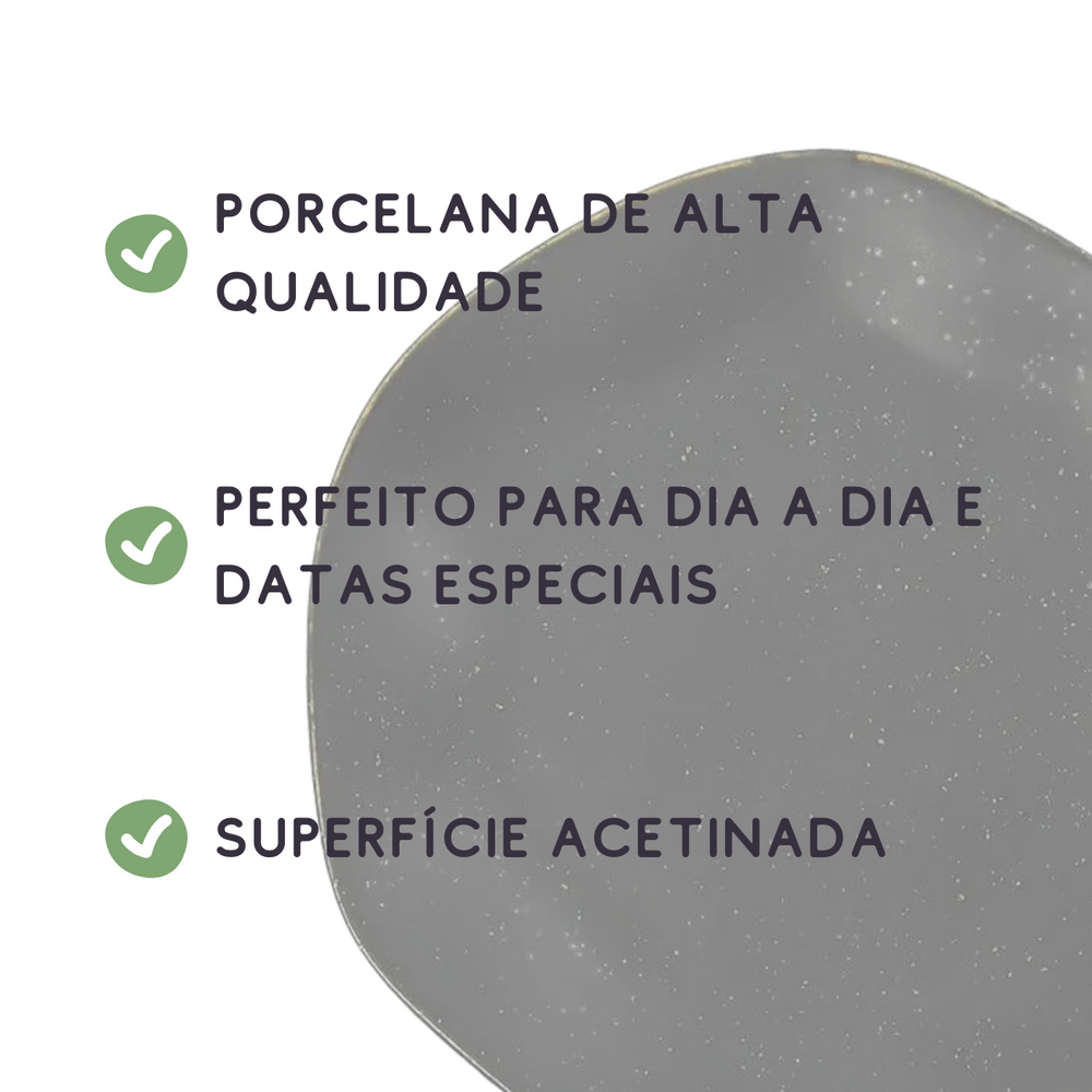 Prato sobremesa linha Ryo Volcano Oxford Oxford Pratos de Sobremesa