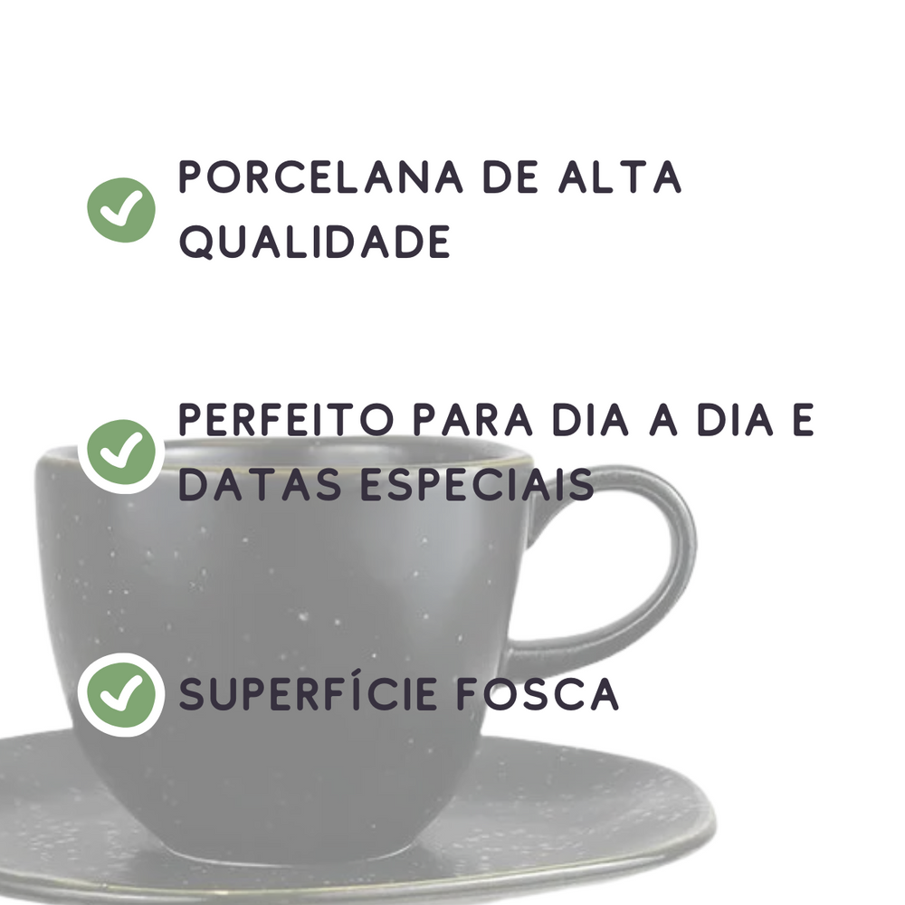 Xicara com Pires Volcano Oxford Oxford Xicara de Chá