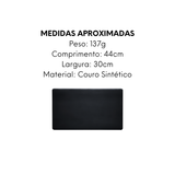 Lugar Americano Preto Couro Sintético - A Gourmet