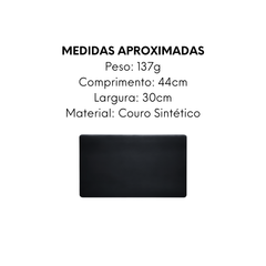 Lugar Americano Preto Couro Sintético - A Gourmet