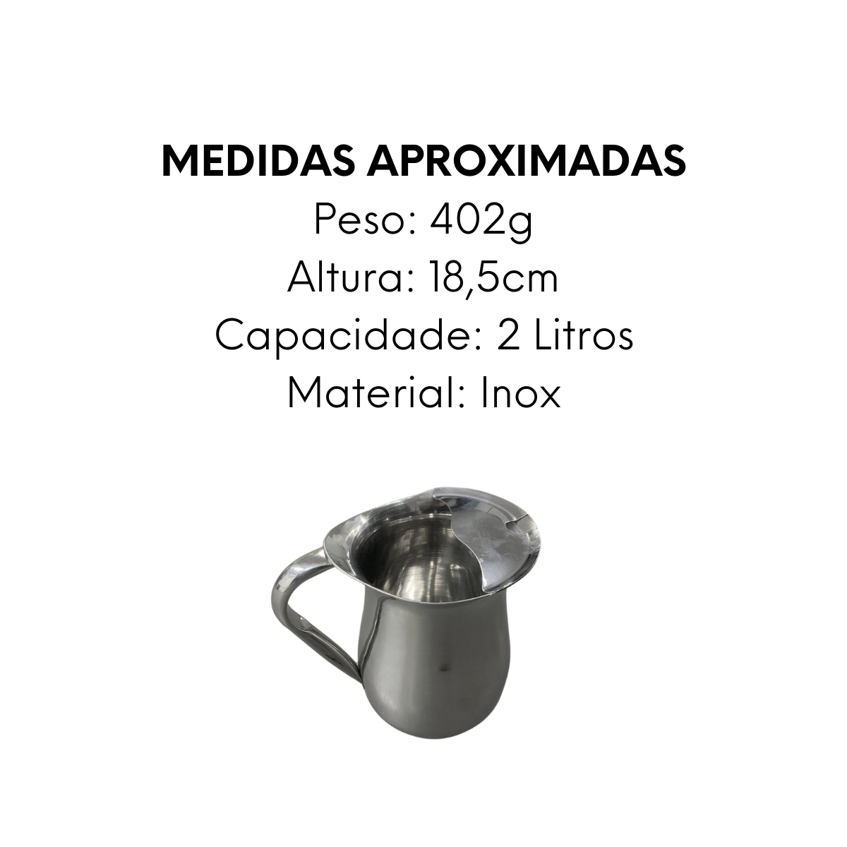 Jarra de Aço Inox 2L - A Gourmet