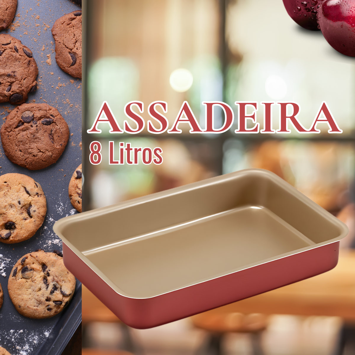 Assadeira Cereja Alta N8 - A Gourmet