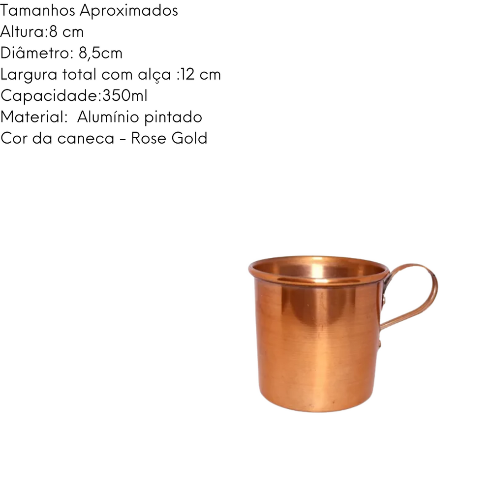 Caneca Rose Gold Classic em Aluminio Pintado Lidermix