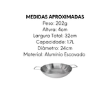 Frigideira Pergaminho 1,7L de Aluminio