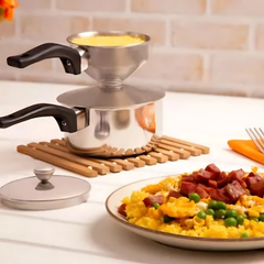 Cuscuzeira de Aço Inox Premium - A Gourmet