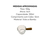 Molheira de Vidro Com Cabo Bambu - A Gourmet