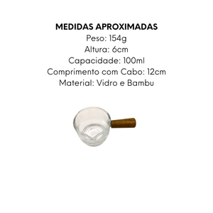 Molheira de Vidro Com Cabo Bambu - A Gourmet