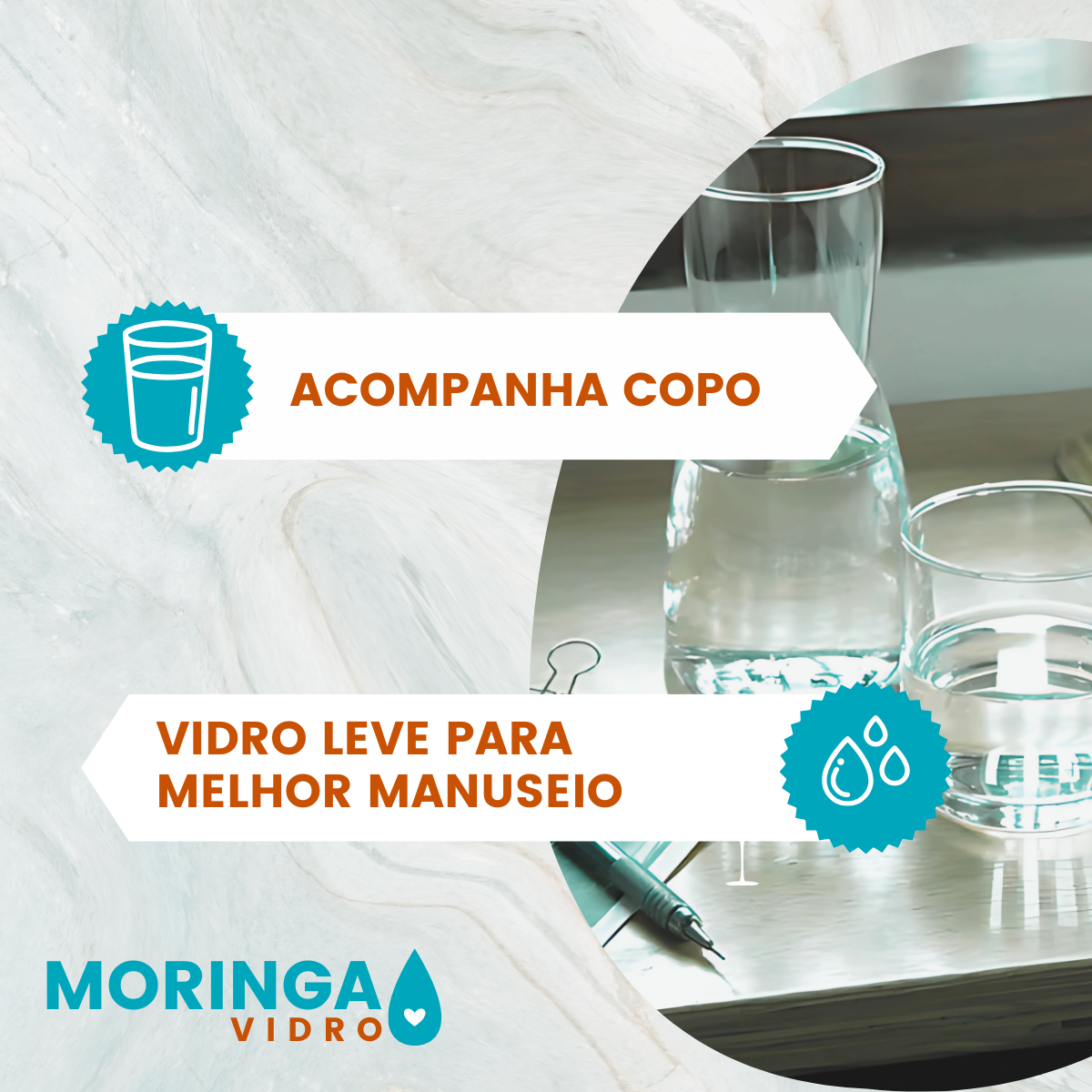 moringa de vidro