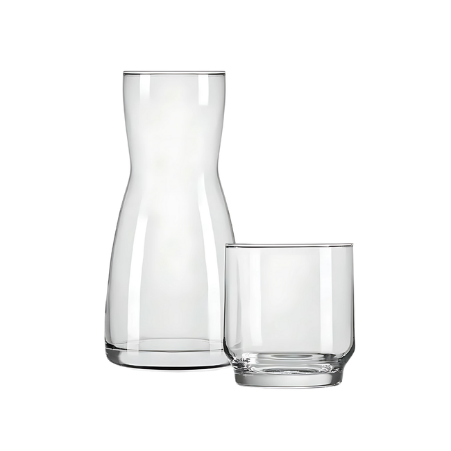 garrafa de vidro com copo Hover Image