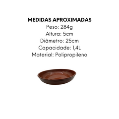 Prato Polipropileno Marrom 1,4L - A Gourmet