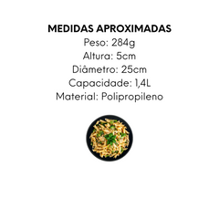 Prato de Polipropileno 25cm Preto - A Gourmet