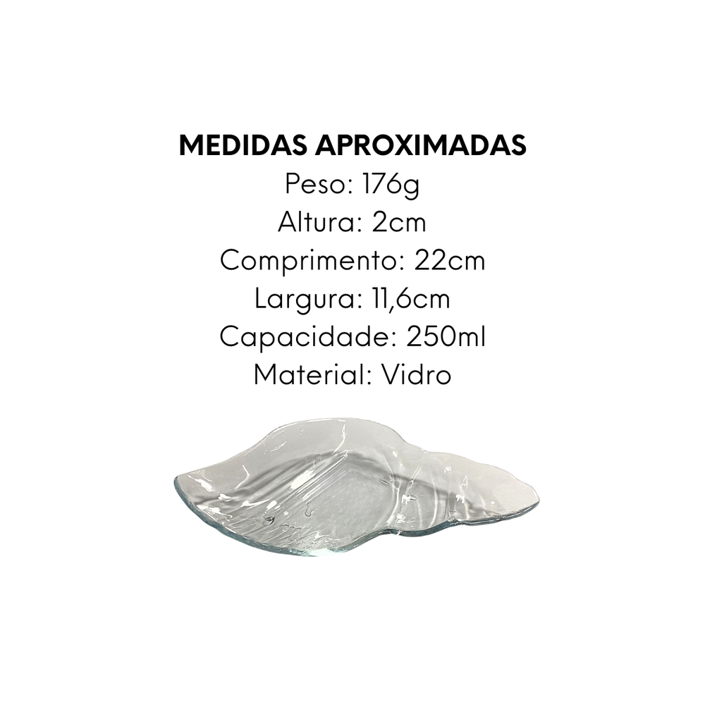 Petisqueira Concha Marine 22cm de Vidro - A Gourmet