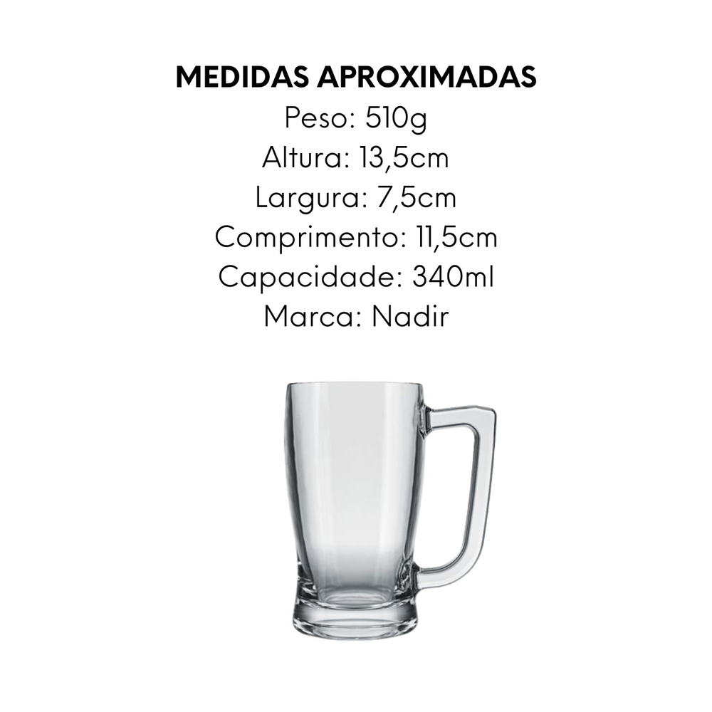Caneca Taberna 340ml de Vidro Nadir