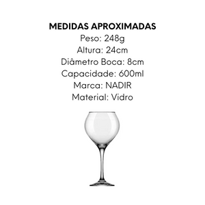 Taça Prestige de Vidro 600ml - A Gourmet