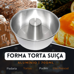 Forma Torta de alumínio Suiça - A Gourmet