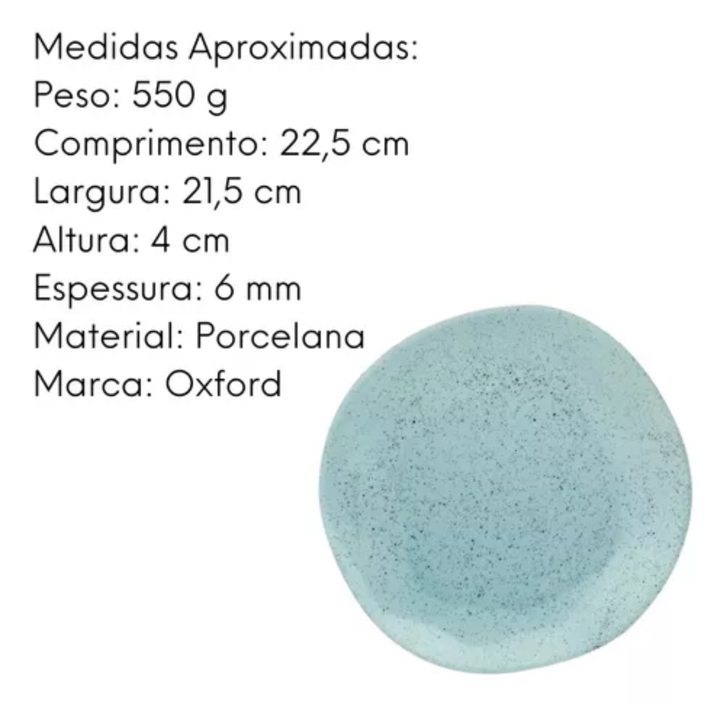 Jogo 16 Peças Blue Bay Oxford em Porcelana - A Gourmet