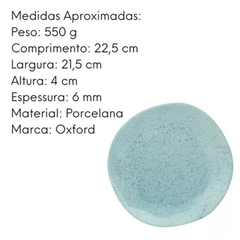 Jogo 16 Peças Blue Bay Oxford em Porcelana - A Gourmet