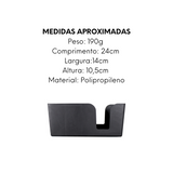 Organizador para Bar Preto em Polipropileno Plastcom