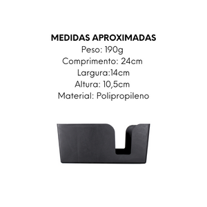 Organizador para Bar Preto em Polipropileno Plastcom