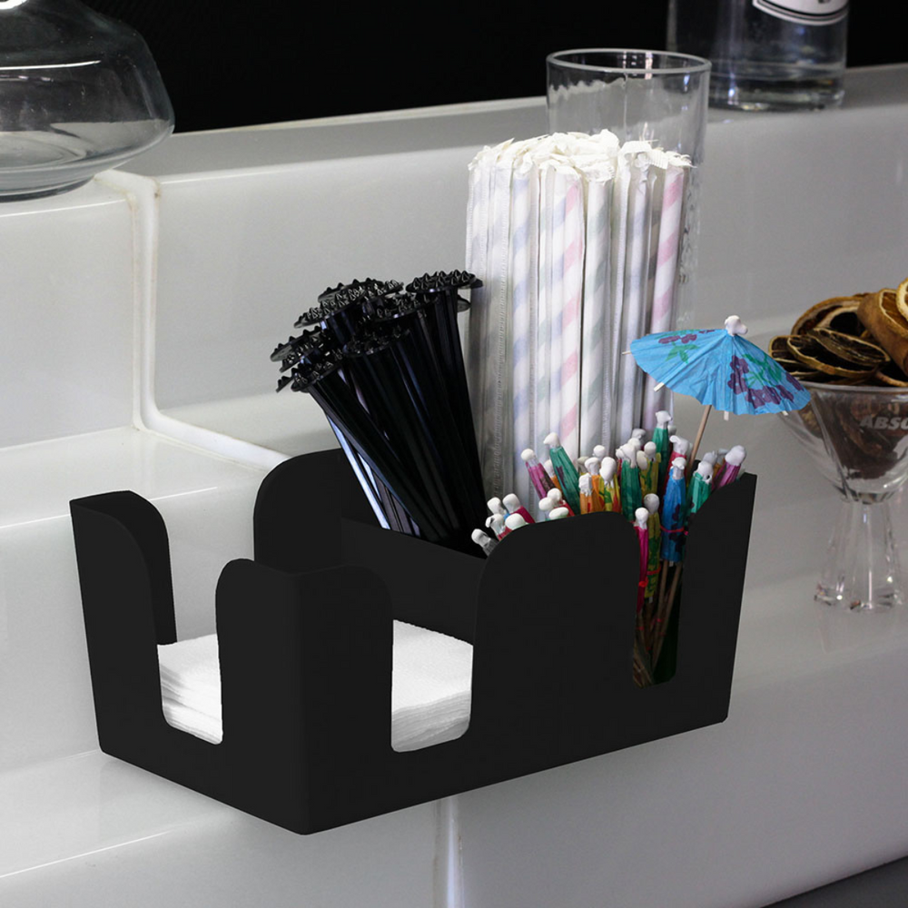 Organizador para Bar Preto em Polipropileno Plastcom