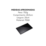 Placa de Corte Preta Para Churrasco 40cm - A Gourmet