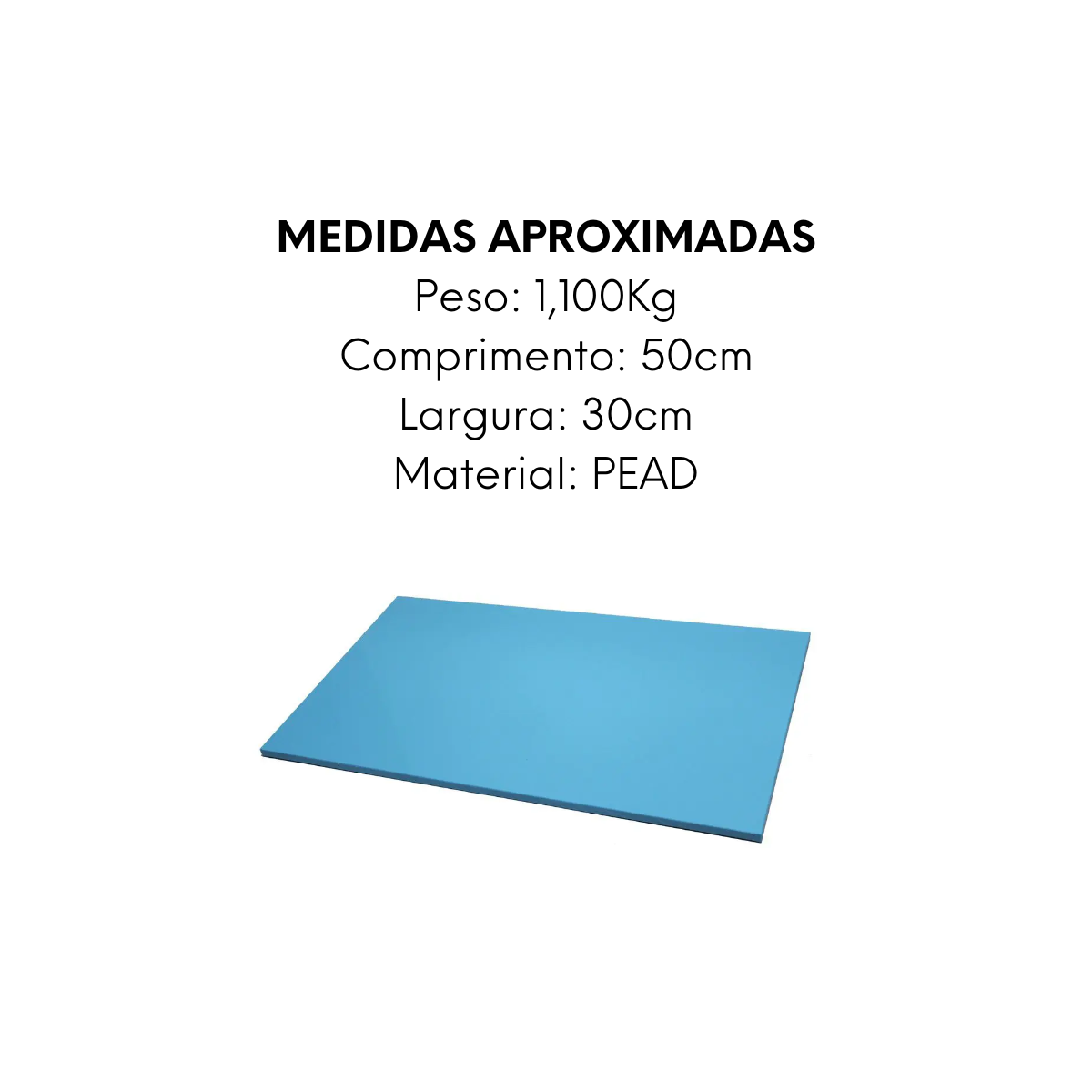 Placa de Corte Azul Lisa 50cm Soirac