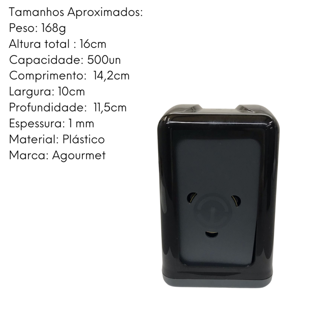 Porta Guardanapo Preto Single Tv - A Gourmet